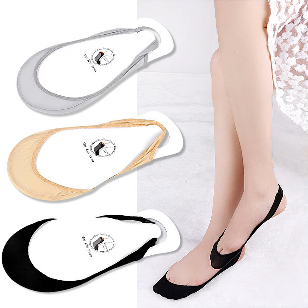 1Pair   Women Ice Silk Half Pa - مراجعة Sneaker Care وسعره