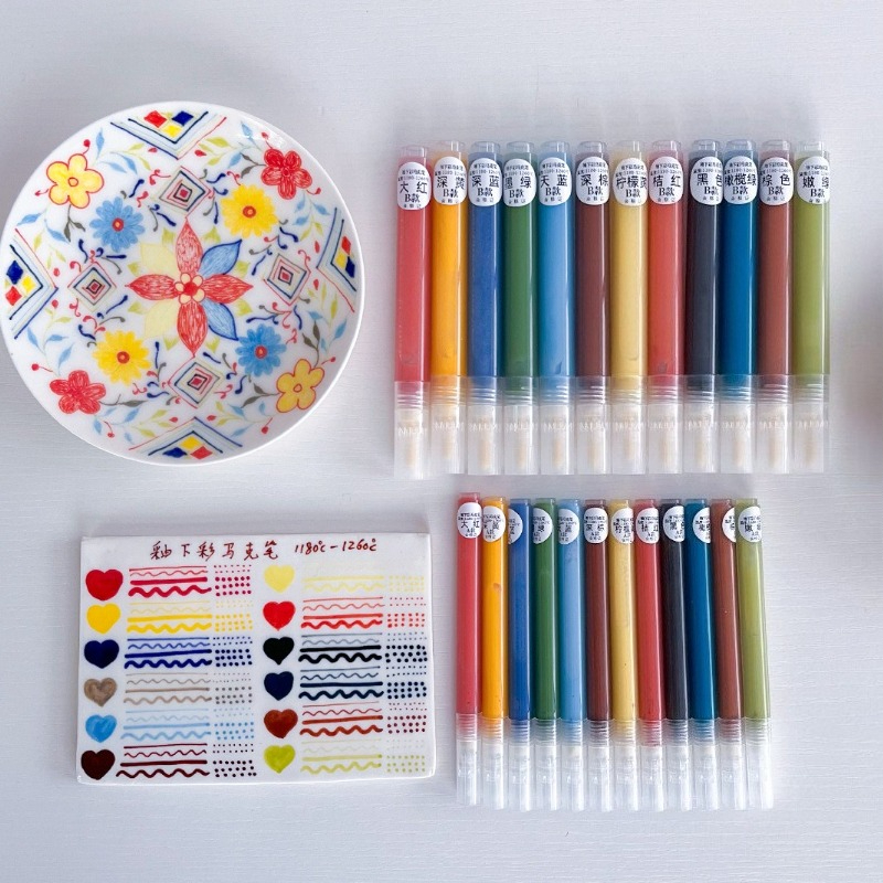 12 Colors Underglaze Marker Pe - مراجعة Midsole Marker Paint وسعره